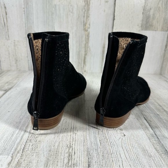 JACK ROGERS Ronnie Women's Suede Almond Toe Cut Out Ankle Booties #760 - Picture 9 of 14